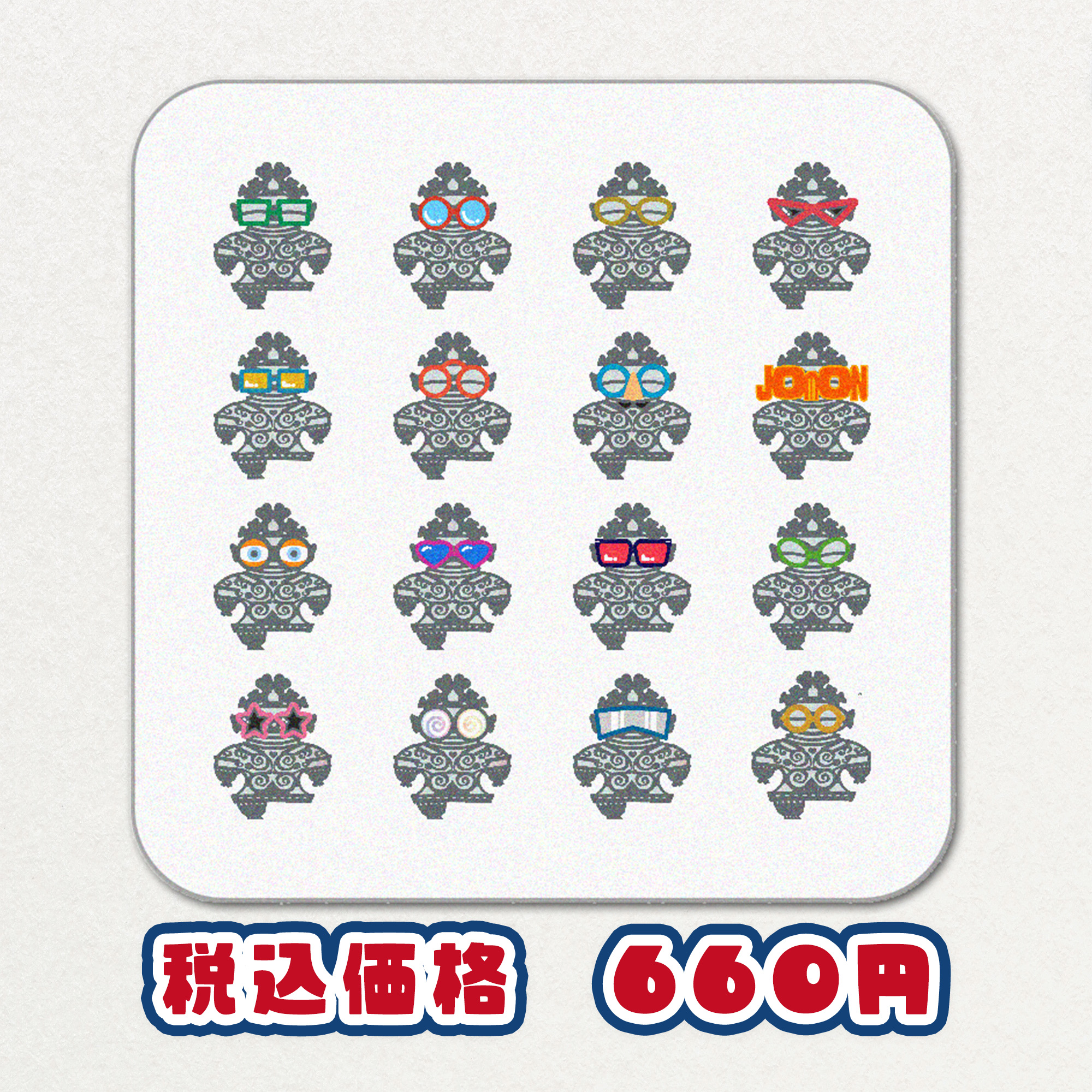 Jomons 縄文グッズ しゃこちゃん ハンカチ