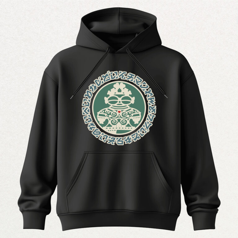 縄文極暖パーカー（黒）｜プロダクトデザイン｜縄文グッズ｜sys-cobo（シスコボ）｜青森・津軽